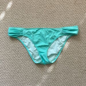 Victoria’s Secret Bikini Bottom Aqua Frilled Stretch Women’s Size Medium GUC